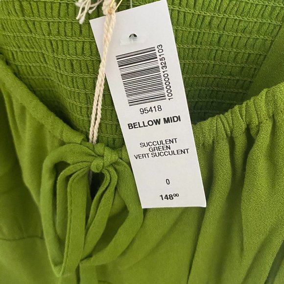 Aritzia Wilfred Bellow Midi Dress green sz 0 - Picture 3 of 7